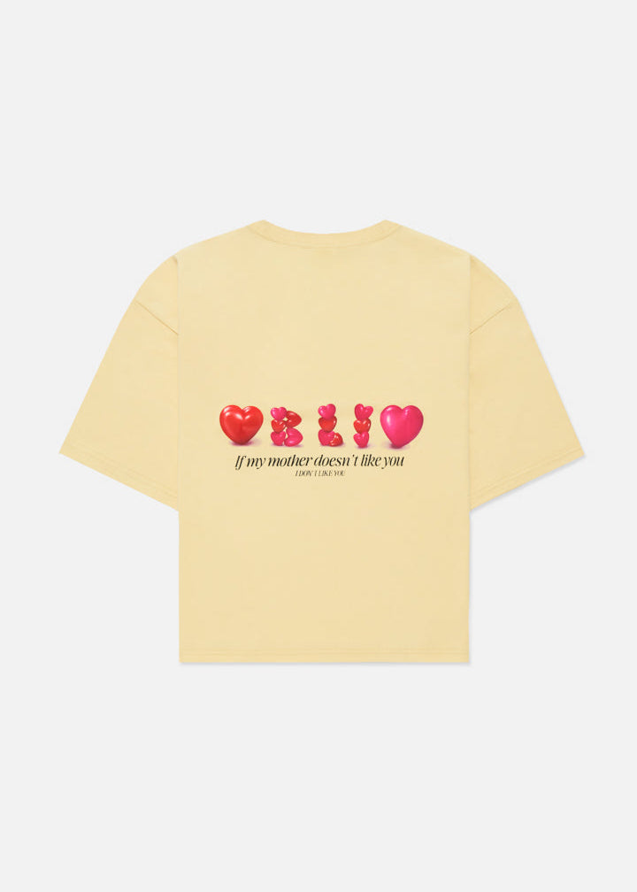 Cream T-shirt - Tell my crush